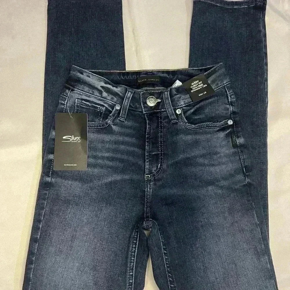 Silver Jeans Avery High Rise Straight Leg Jean in Indigo size 24/31 - Picture 5 of 12